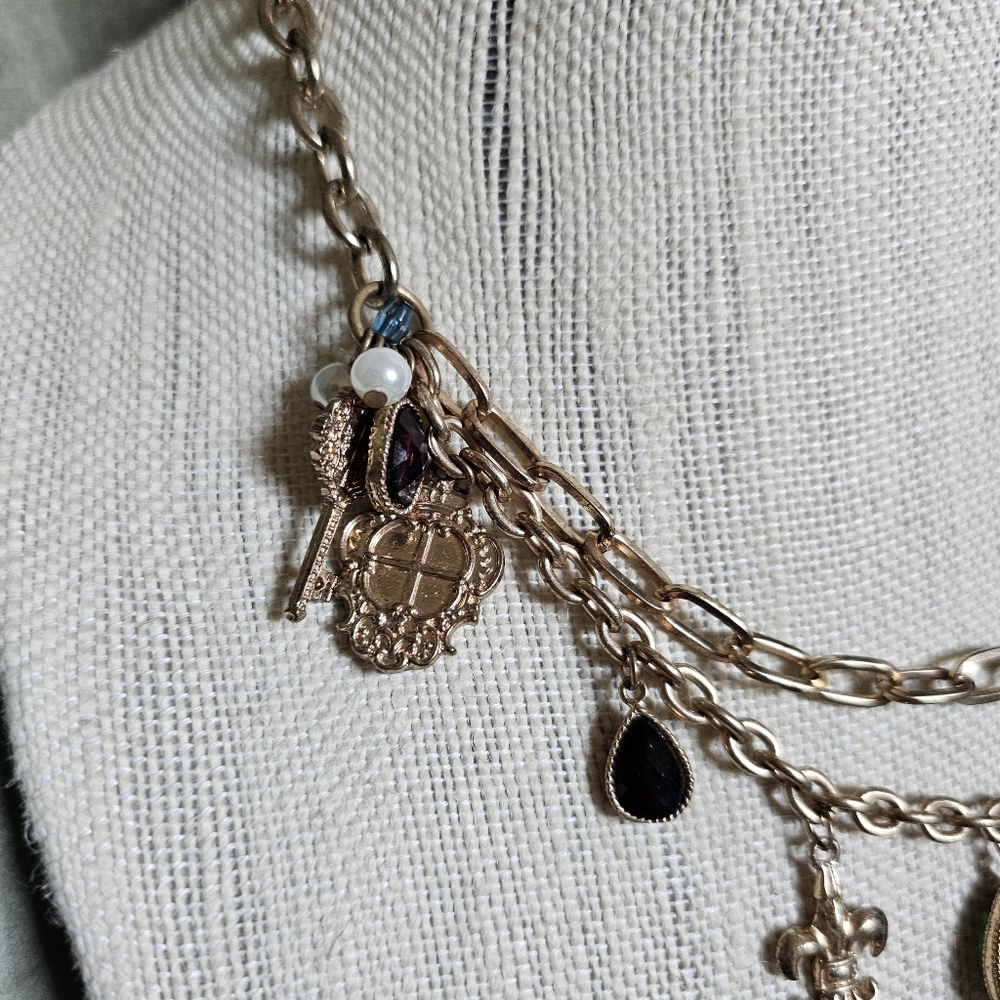 Chunky Gold Statement Necklace - image 2